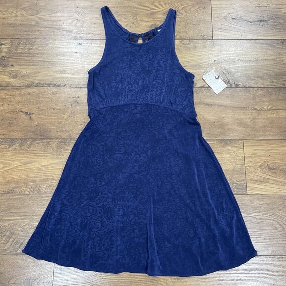 Free People Dress Women Large Lady Jane Jacquard Sleeveless Stretch Mini Y2K NWT - Picture 1 of 13